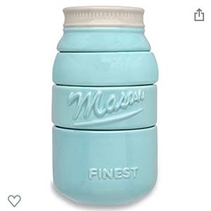 Rustic farmhouse blue mason jar measuring cup set
